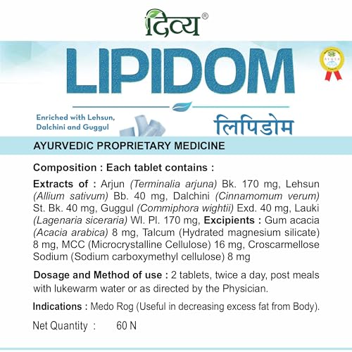 Ingredientes de Divya Lipidom