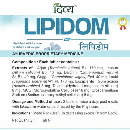Ingredientes de Divya Lipidom