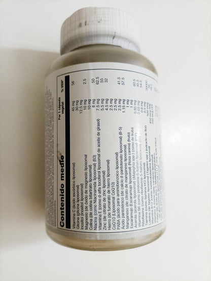 Vista de ingredientes multivitamínico SOLARAY fórmula rica en nutrientes