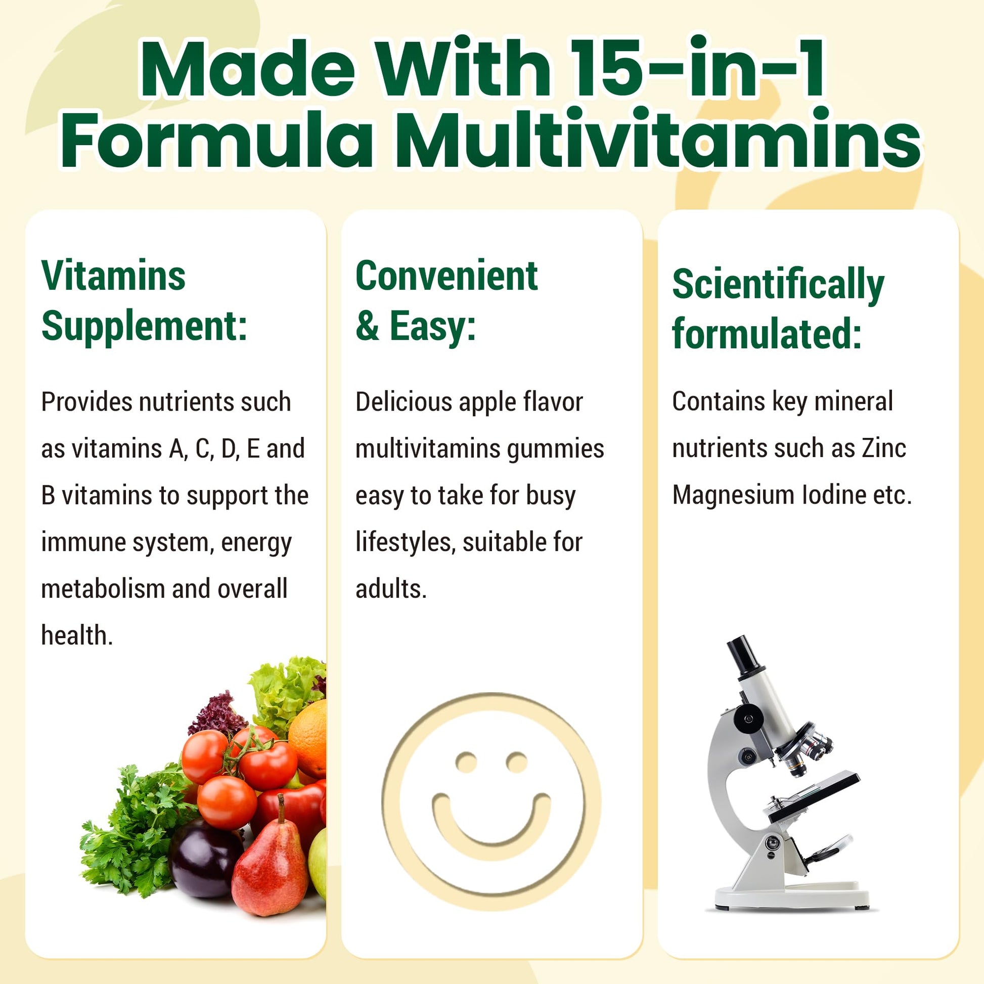 Ingredientes de gomas multivitamínicas I Love Health