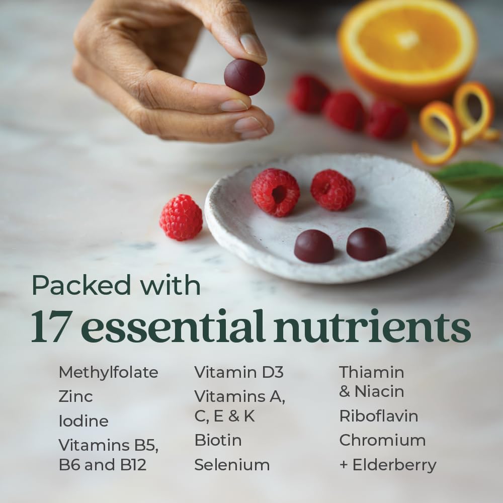 Ingredientes esenciales incluidos en gomitas de New Chapter