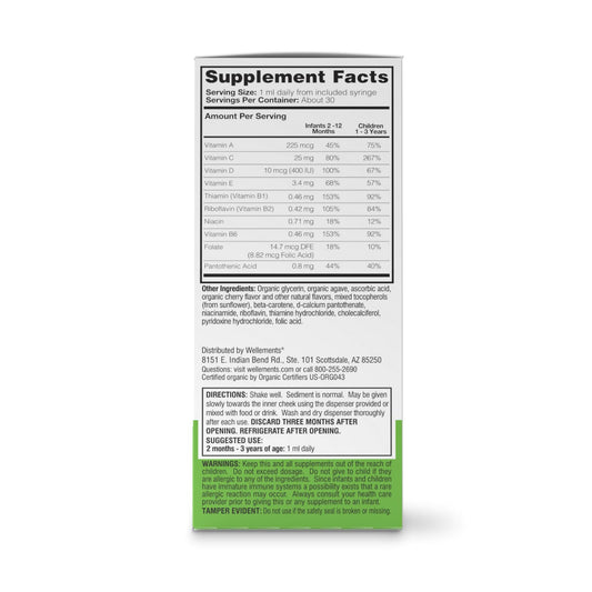 Ingredientes de las gotas multivitaminas Wellements