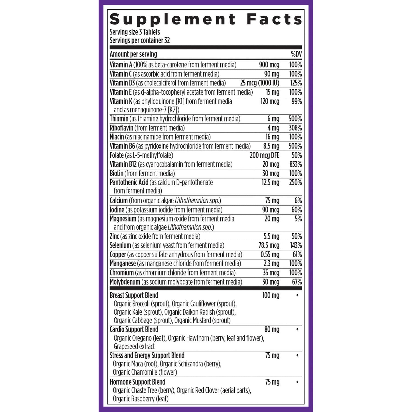 ingredientes mejores calidades multivitaminico