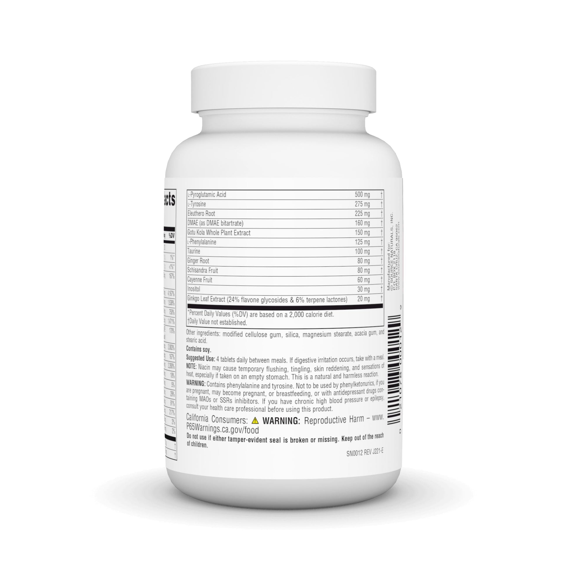 Ingredientes de Mental Edge por Source Naturals