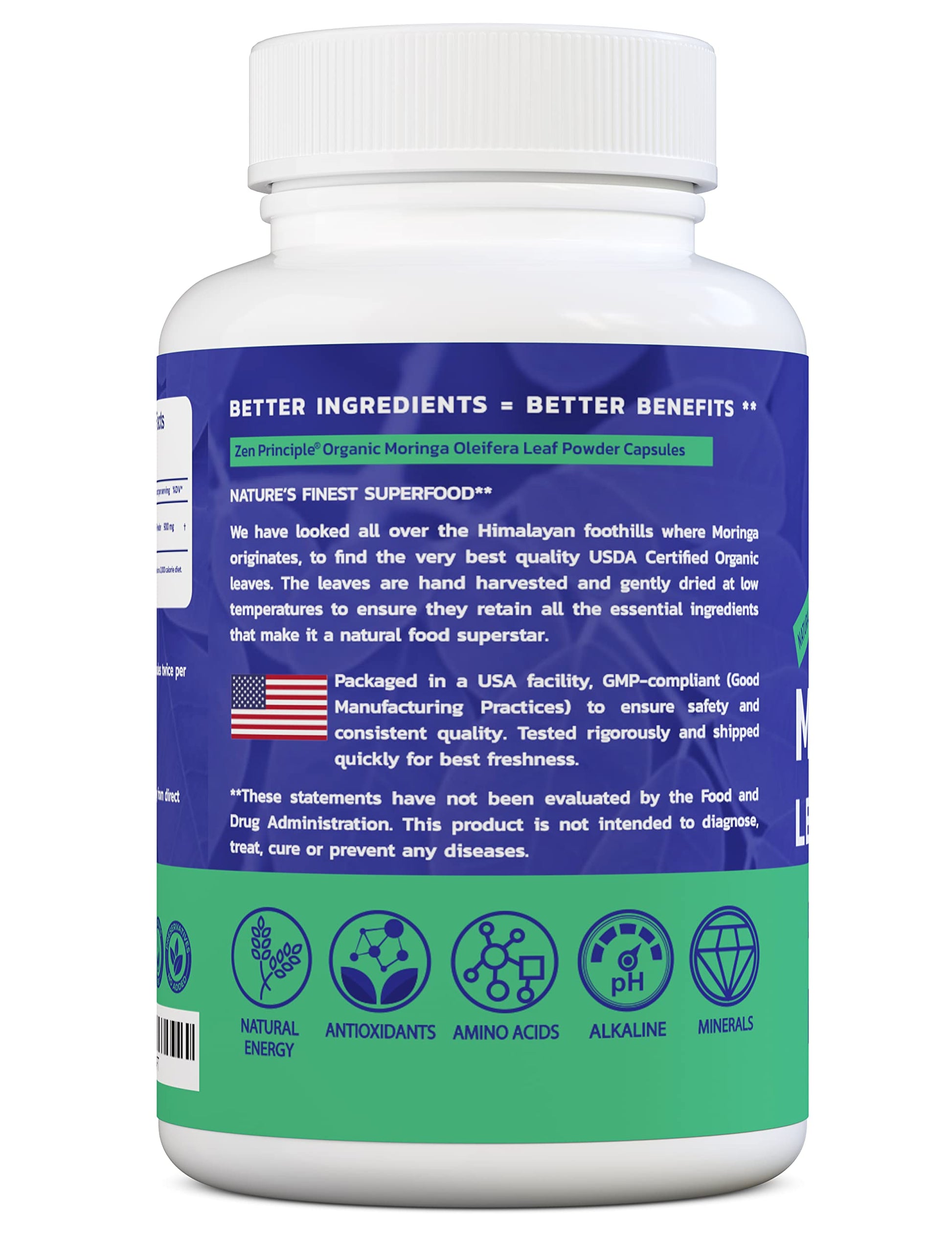 Ingredientes Moringa Oleifera de Zen Principle