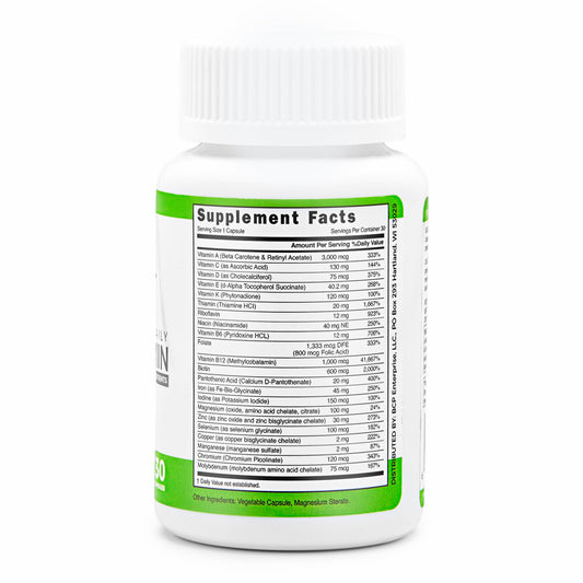 Ingredientes de multivitamina BariSlim.