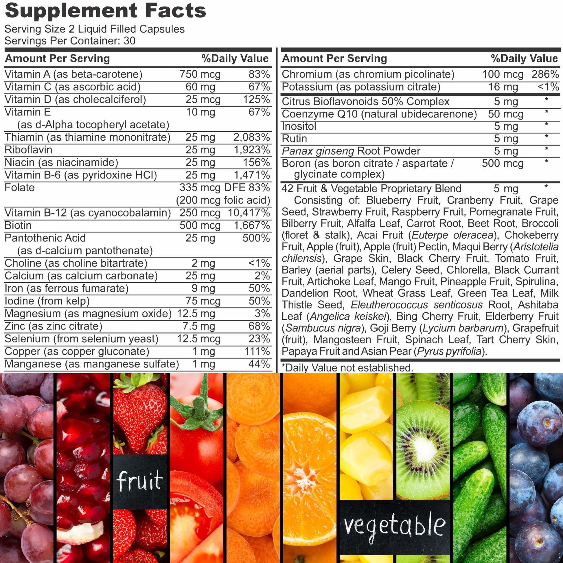 Ingredientes de multivitaminas Halal para adultos
