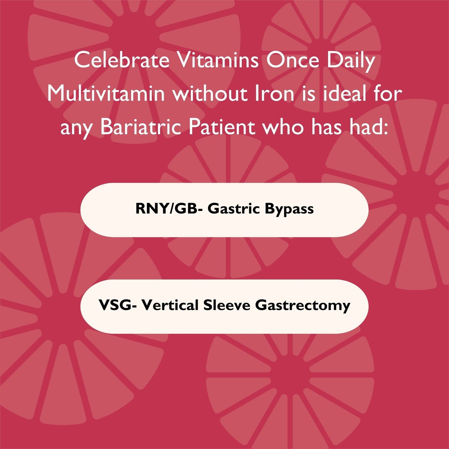 Ingredientes del multivitamínico CelebrateONE