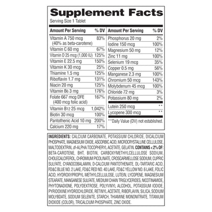 ingredientes multivitamínico equate 50+