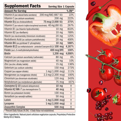 Ingredientes del multivitamínico Essential-1