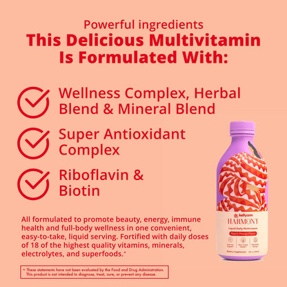 Ingredientes del multivitamínico líquido vegano Dr. Kellyann Harmony