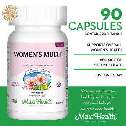Ingredientes del multivitamínico Maxi Health Mujeres