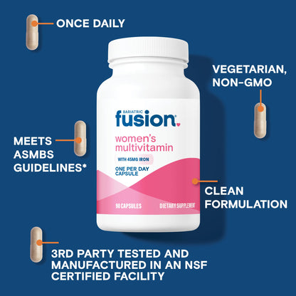 Ingredientes del multivitamínico para mujeres bariátricas