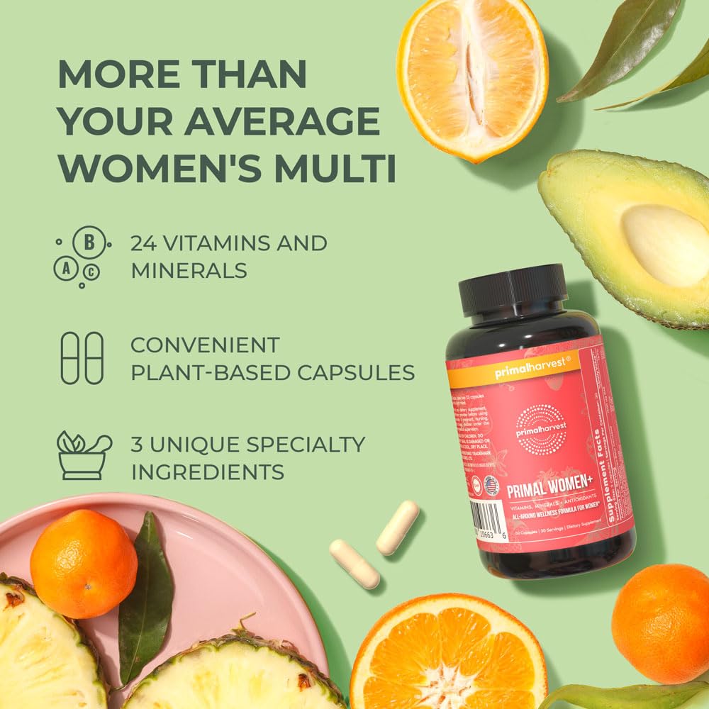 Ingredientes del multivitamínico Primal Harvest Women+