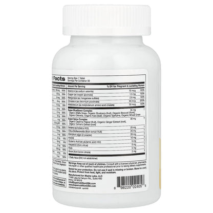 Ingredientes del multivitamínico Simply One prenatal