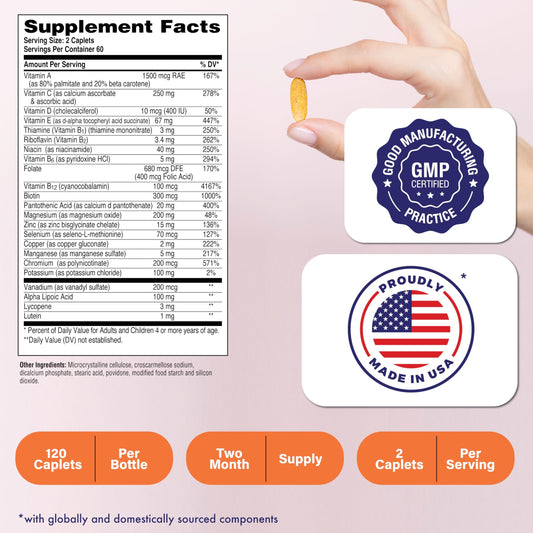 Ingredientes y contenido del multivitamínico Ultra-Betic.