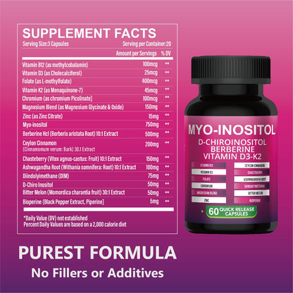 Ingredientes principales Myo-D-Chiro Inositol y berberina Meidlfesun