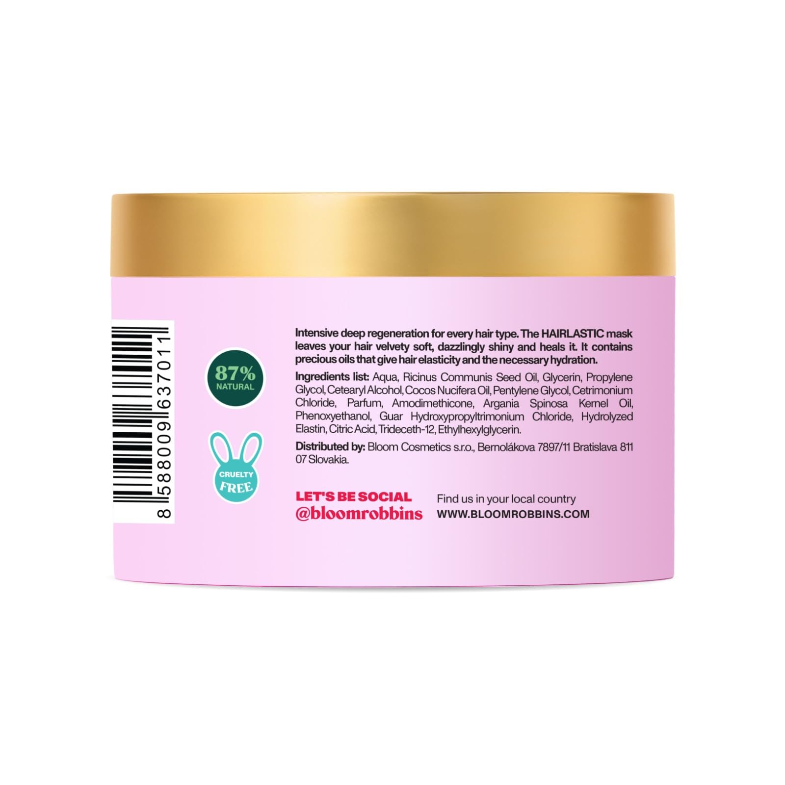 Ingredientes naturales para cuidado capilar Bloom Robbins