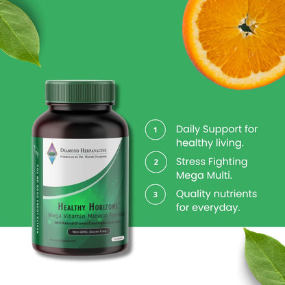 Ingredientes naturales destacados en los multivitamínicos Healthy Horizons.