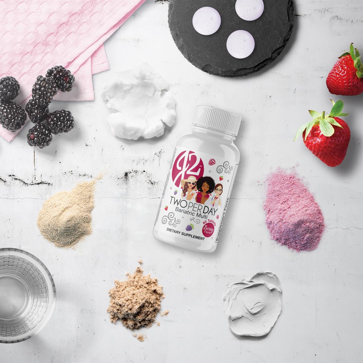ingredientes naturales de multivitamínico j2 two per day