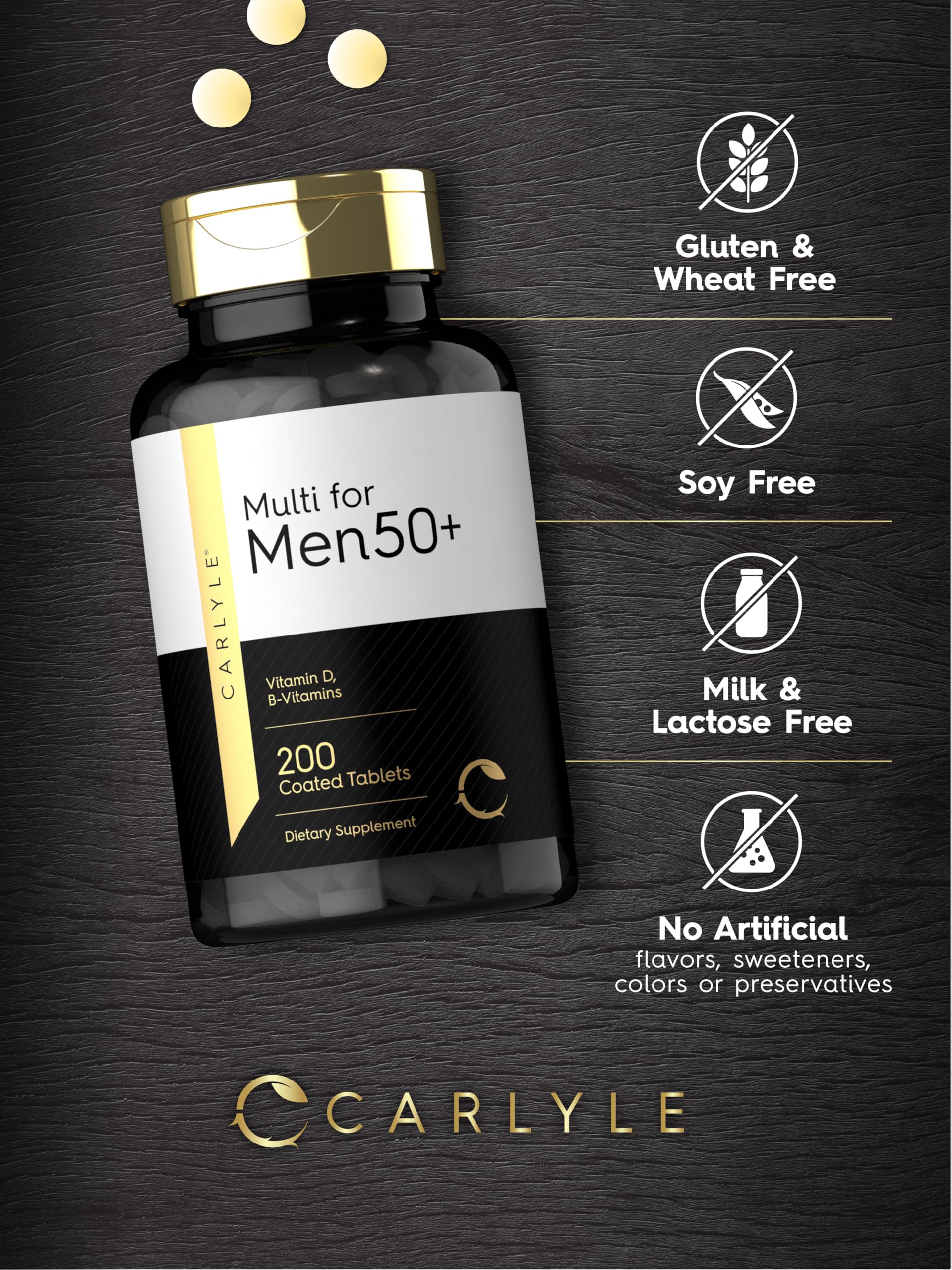 Ingredientes naturales en el suplemento Carlyle para hombres mayores de 50