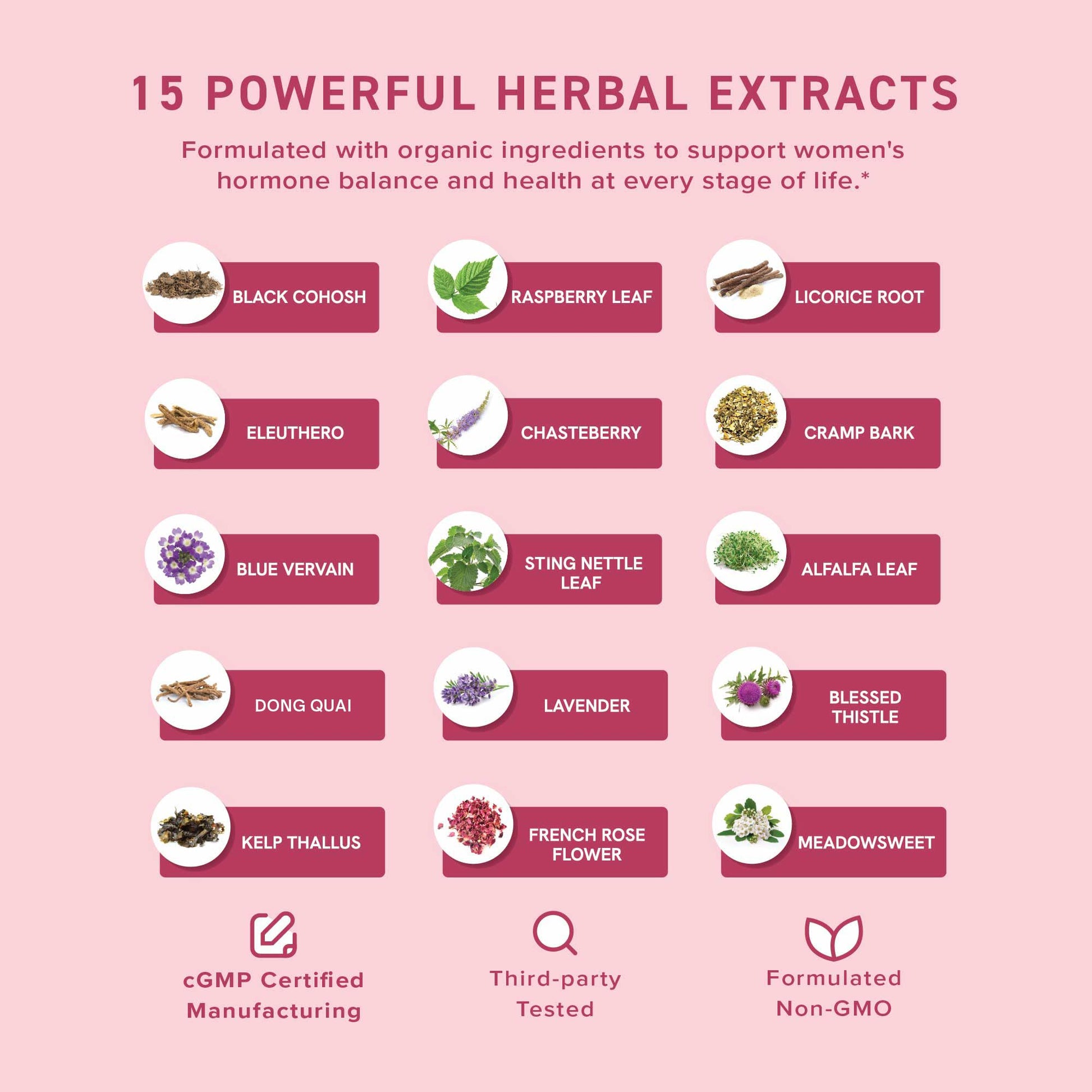 Ingredientes naturales en tintura herbal SMNutrition