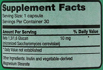 Ingredientes del NSC-100 Beta Glucano