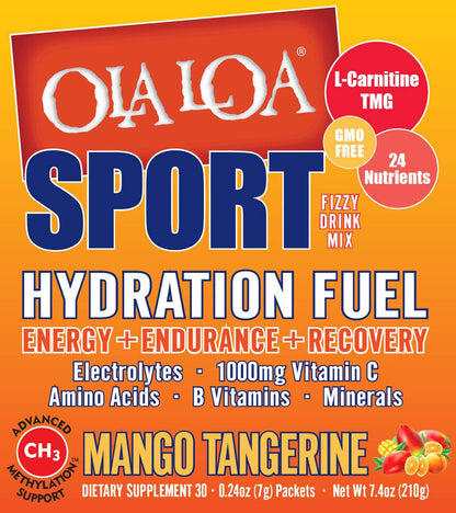 imagen close-up ingredientes bebida deportiva Ola Loa