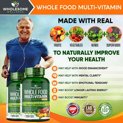 Ingredientes orgánicos de Wholesome Wellness para hombres.
