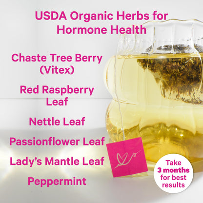 Ingredientes orgánicos del té Pink Stork Fertilidad