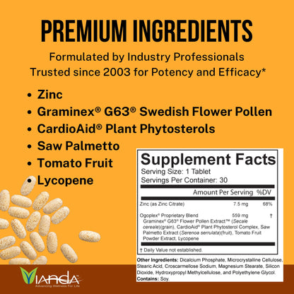 Ingredientes premium de Ogoplex con detalles