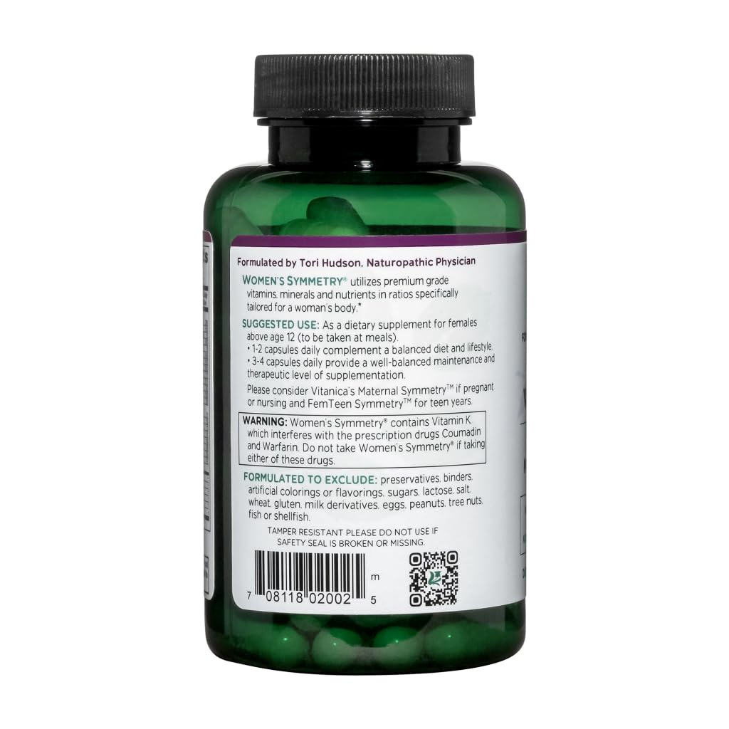 Ingredientes premium de Vitanica Women's Symmetry - sin GMO