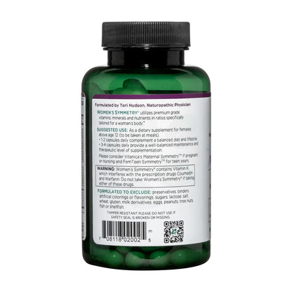 Ingredientes premium de Vitanica Women's Symmetry - sin GMO
