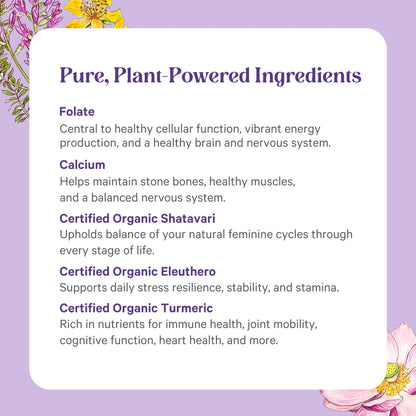 Ingredientes PURE SYNERGY multivitaminas