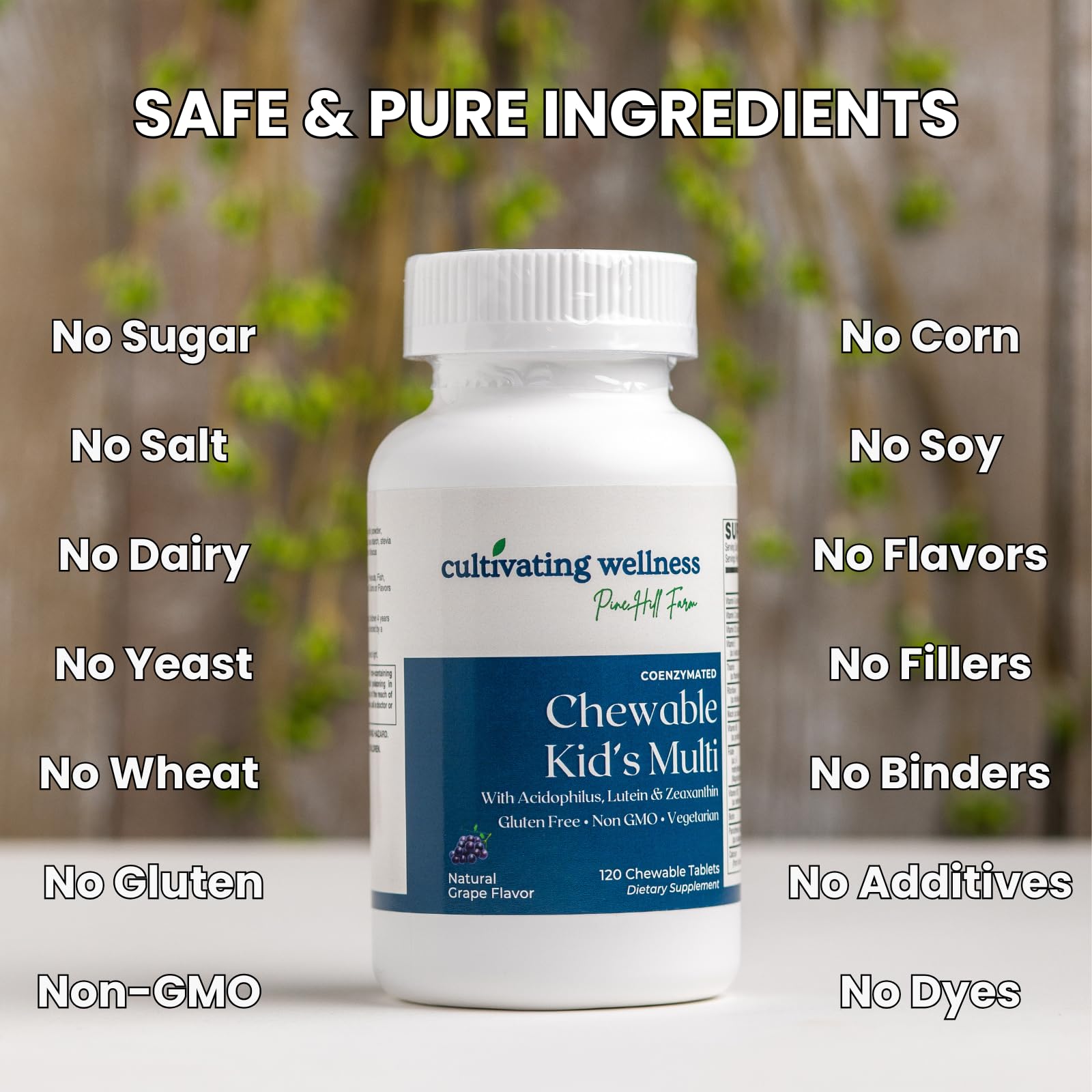 Ingredientes seguros multivitamínico infantil