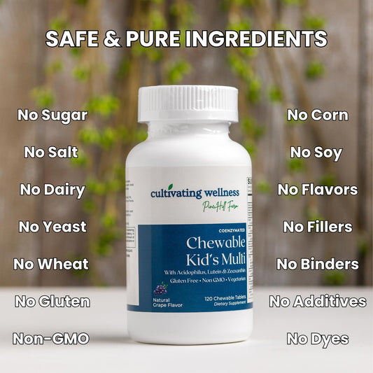 Ingredientes seguros multivitamínico infantil