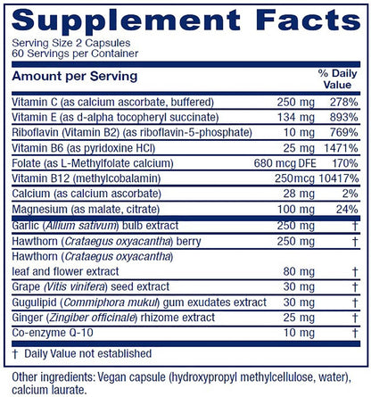 Ingredientes suplementarios de CardioBlend en español