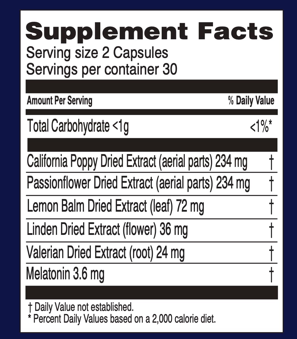 ingredientes del suplemento blendamin melatonina