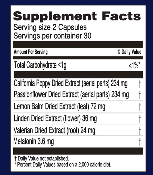 ingredientes del suplemento blendamin melatonina