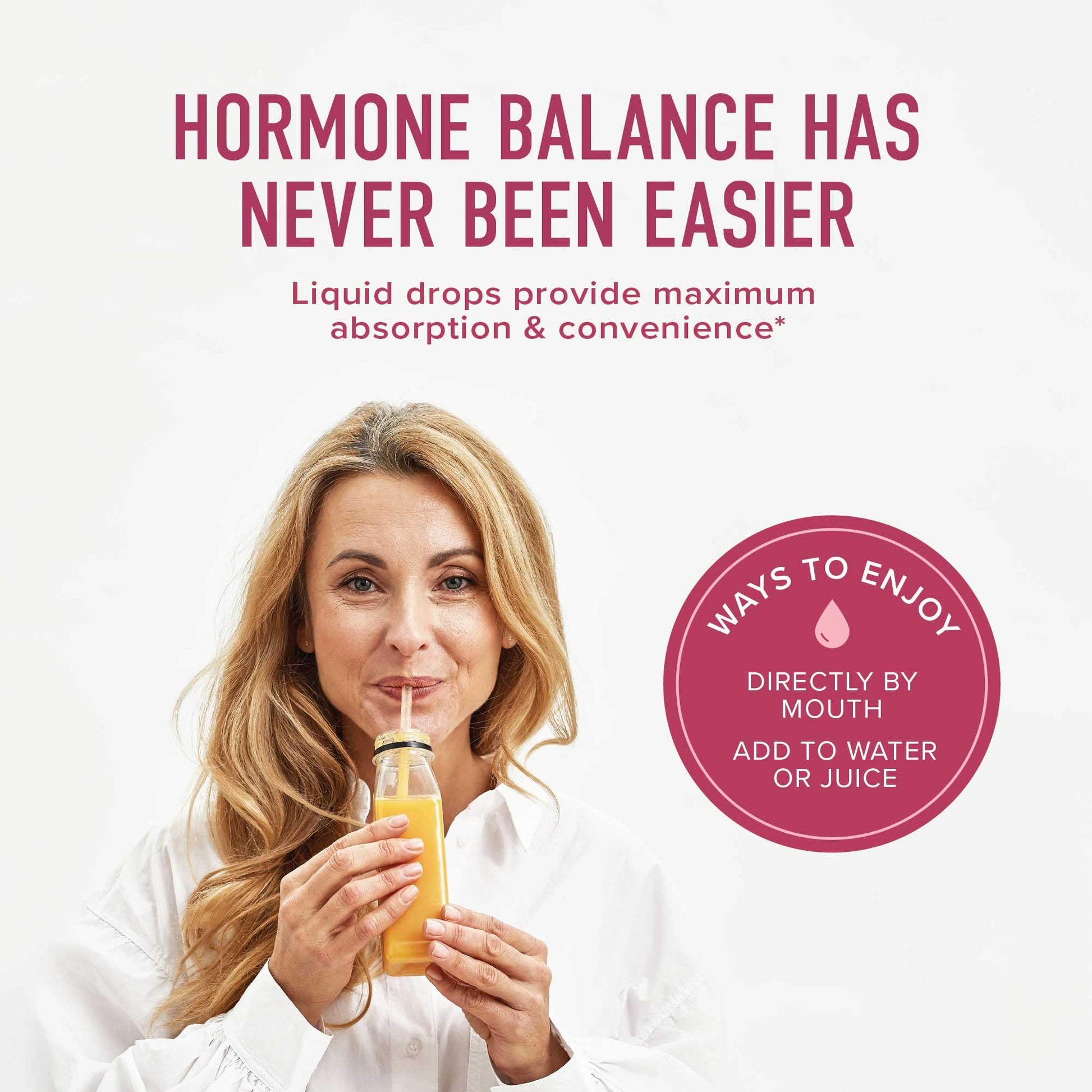 Ingredientes naturales de suplemento hormonal en polvo y líquido