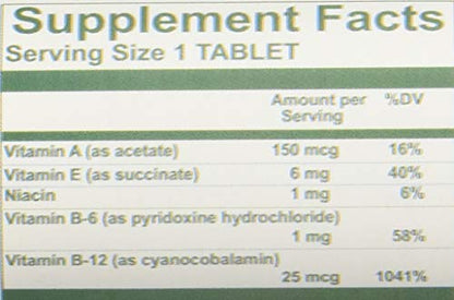 Información de ingredientes del suplemento Nutri-West