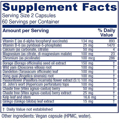 Ingredientes suplemento Vitanica Women's Phase I
