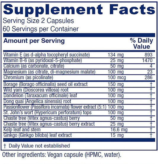 Ingredientes suplemento Vitanica Women's Phase I