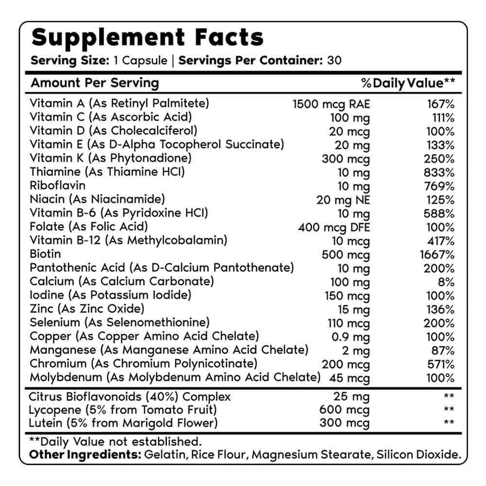 Lista de ingredientes y tabla nutricional de Primal Harvest