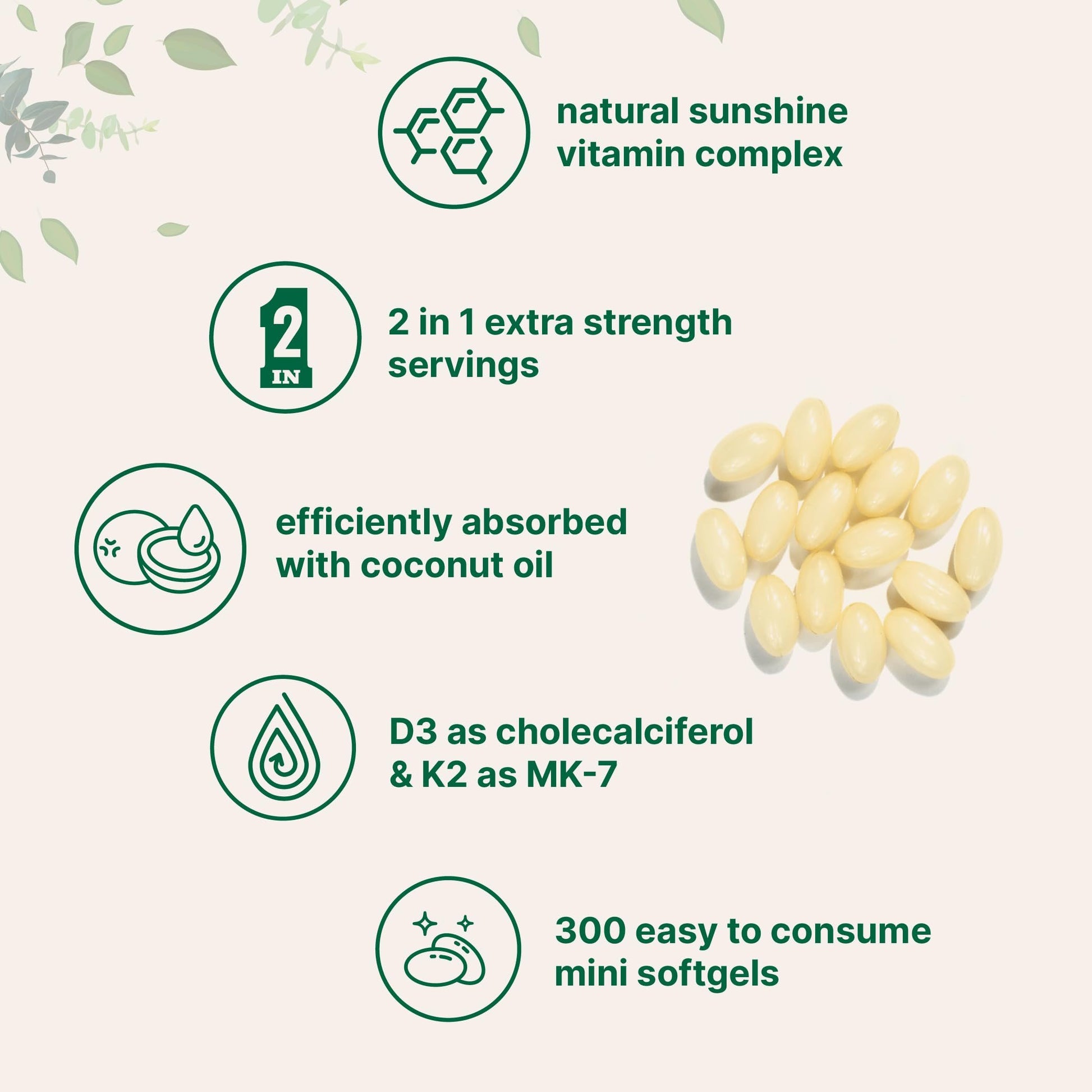 Ingredientes y Sugerencias de Uso en Vitamina D3 K2