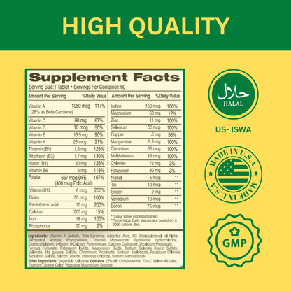 Ingredientes y valores nutricionales de Greenfield Nutritions