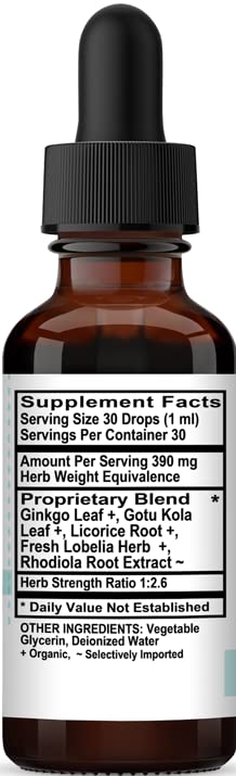 Lista de ingredientes y valores nutricionales de Kovite Attention Plus, 30 ml.