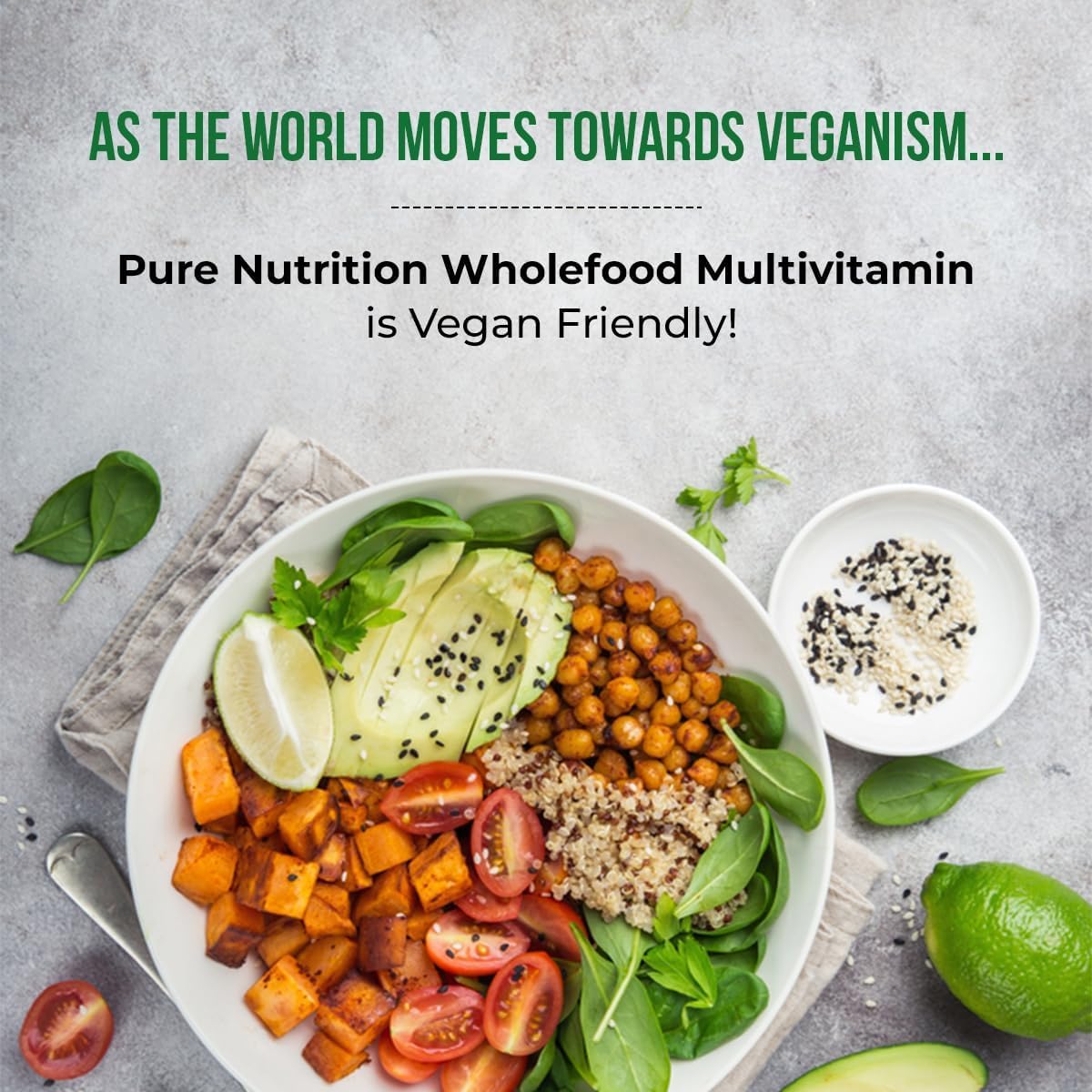 plato con ingredientes veganos del suplemento