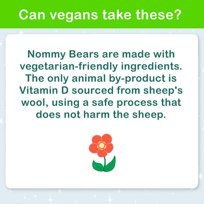 Ingredientes amigables para vegetarianos en Nommy Bears