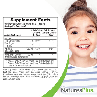 Detalles ingredientes vitamina C para niños NaturesPlus